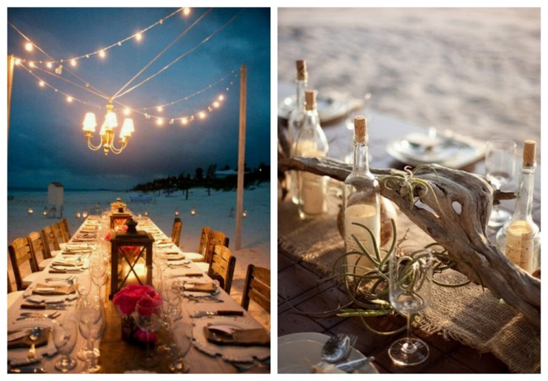 Nomad Luxuries an inspirational photo of a beach themed party under beautiful string lights