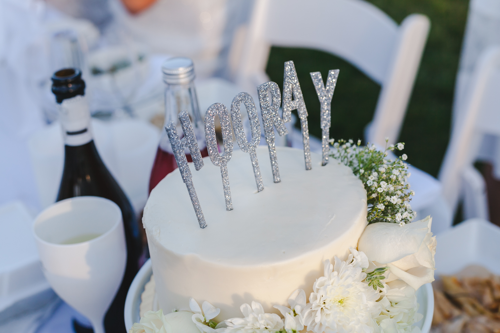 NoMad Luxuries Hooray white Cake Topper Summer Entertaining 