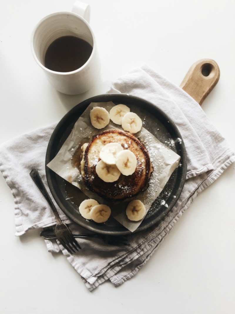 NoMad Luxuries Banana Ricotta pancakes for breakfast inspiration on Sunday Mornings 
