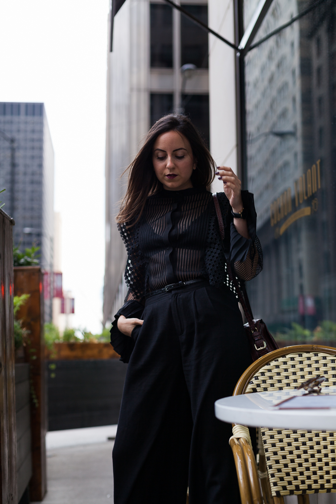 How To Style a Sheer, Black Lace Top - Nomad Luxuries