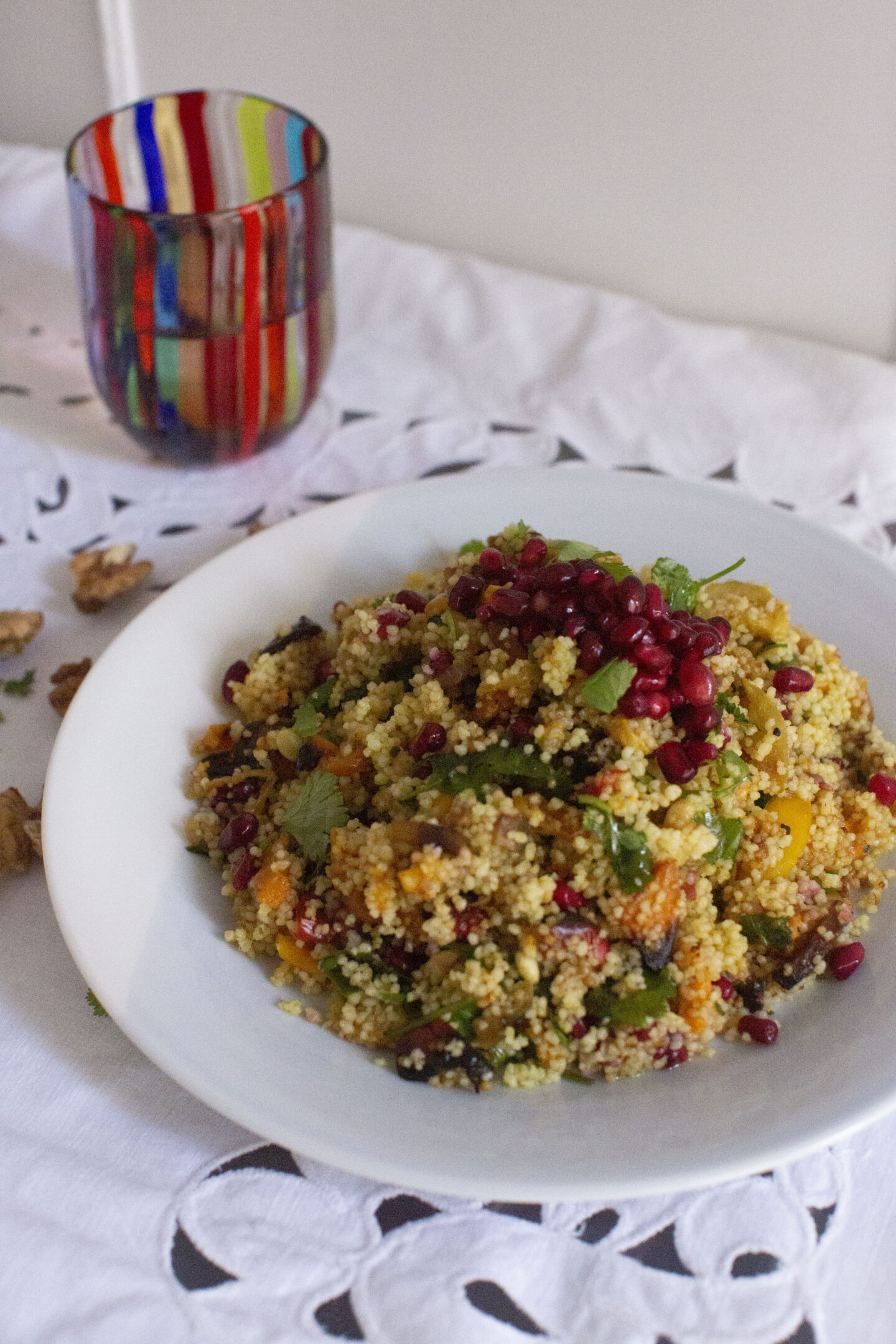 WINTER COUSCOUS WITH ROASTED VEGETABLES AND PESTO