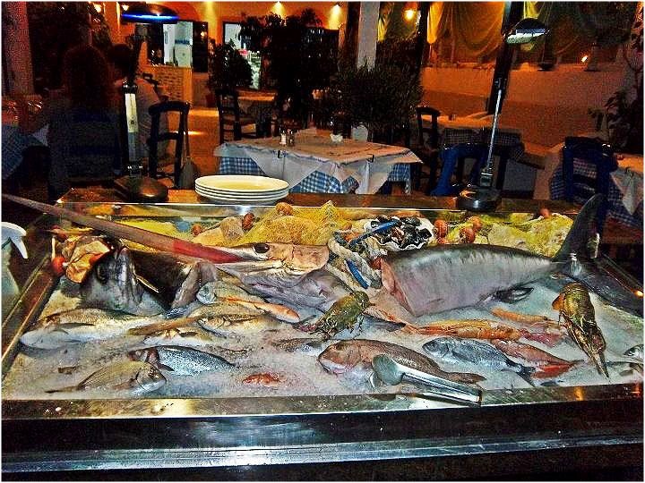 Nomad Luxuries food image captured of the fresh seafood in Santorini. 