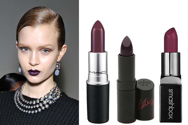 Nomad Luxuries photo collage of woman wearing deep purple lipstick with a chic outlook. 