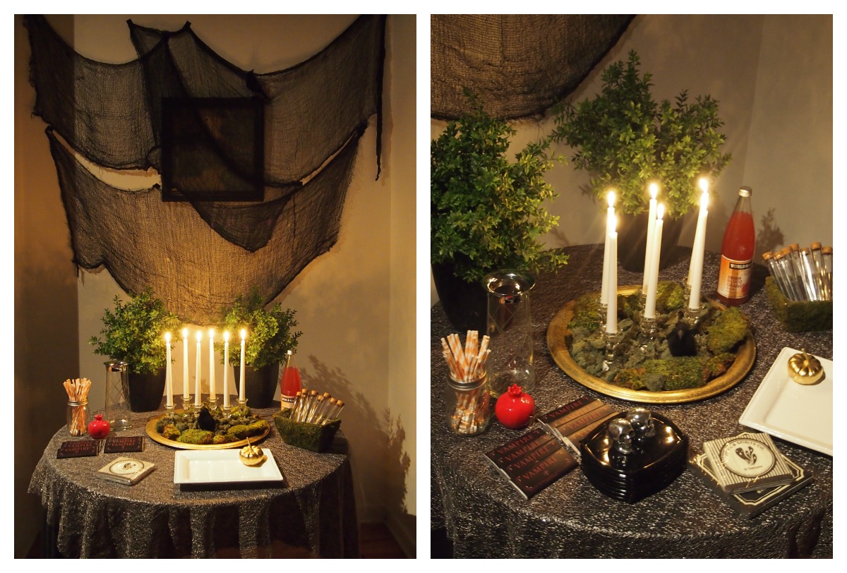 Nomad Luxuries photo of halloween tablescape. 