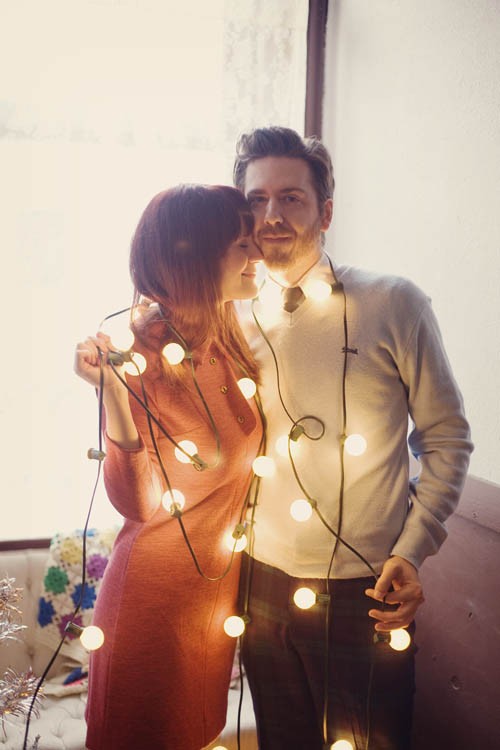 Nomad Luxuries classy and elegant photo of cozy couple for the holiday season. 